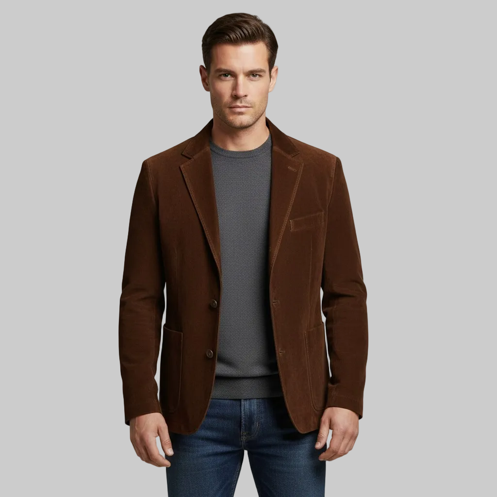 Blazer ajusté en velours