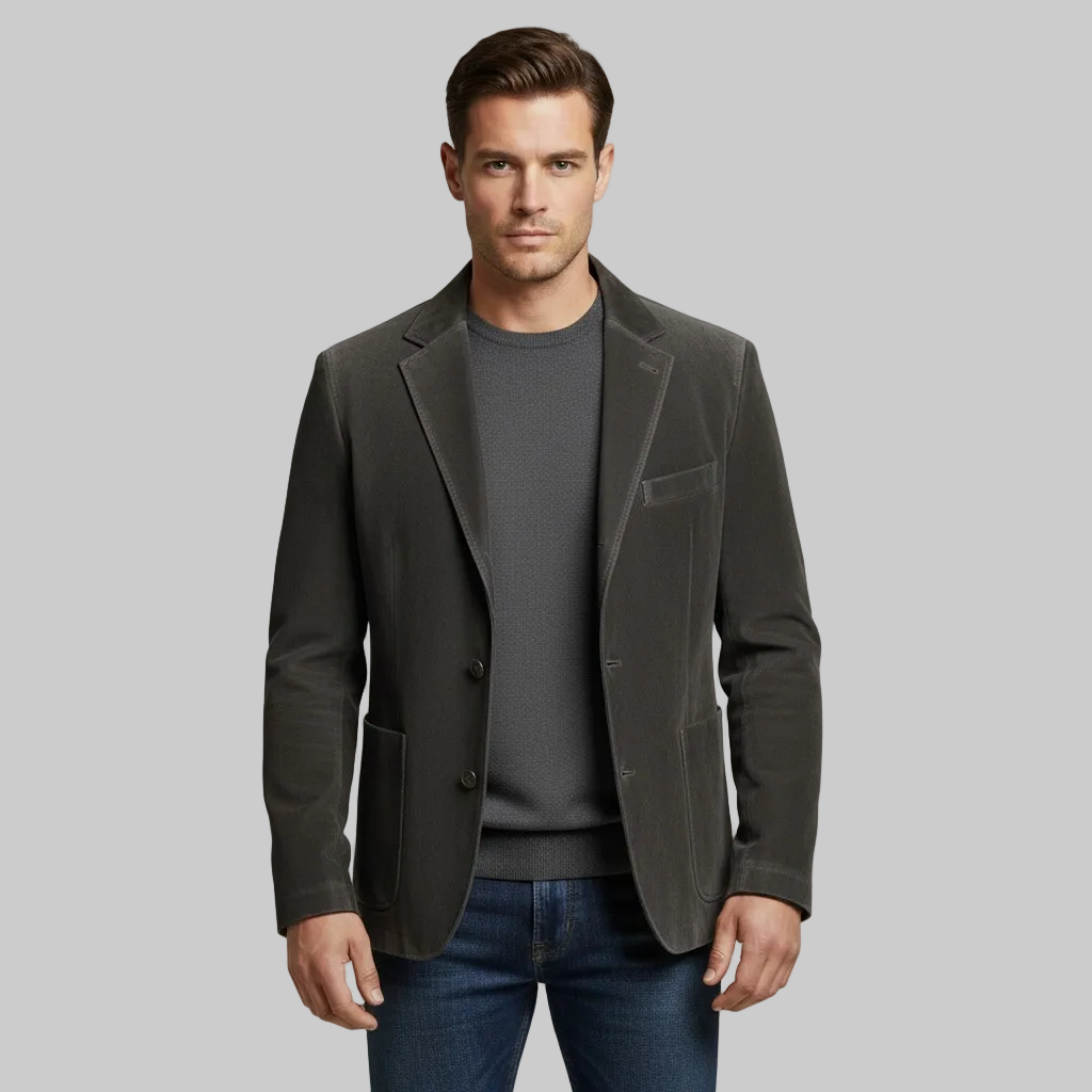 Blazer ajusté en velours