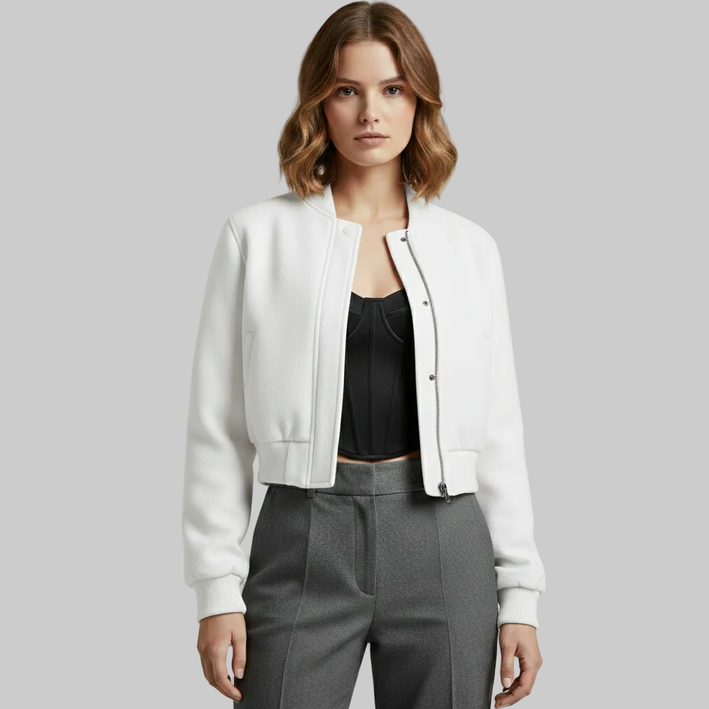 Blouson bomber court structuré