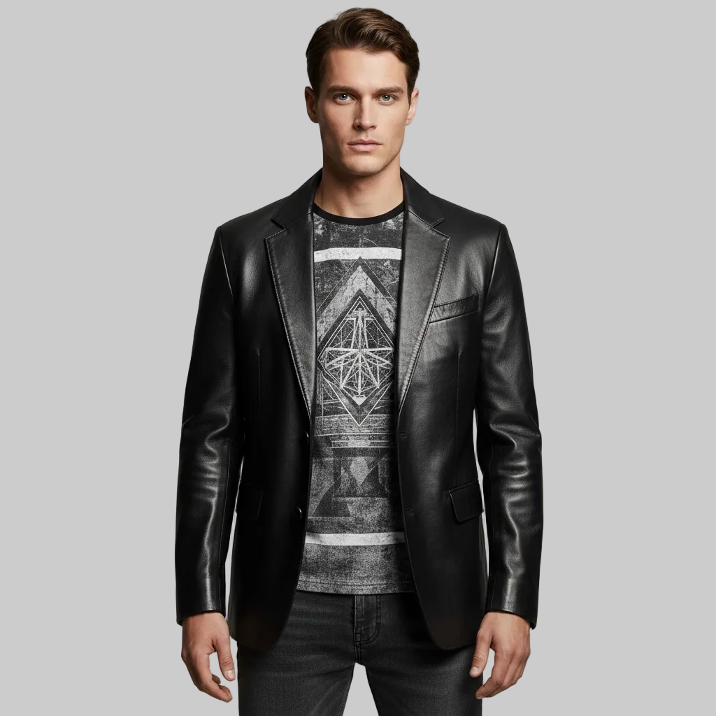 Blazer en cuir sur mesure