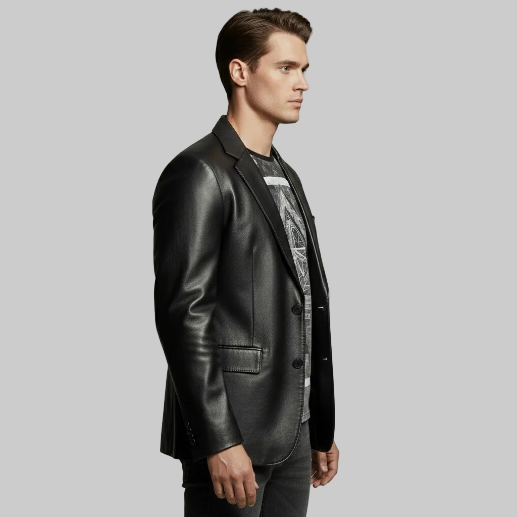 Blazer en cuir sur mesure