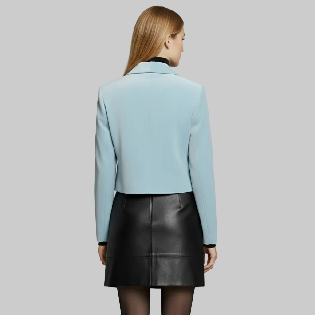 Blazer court à bouton unique