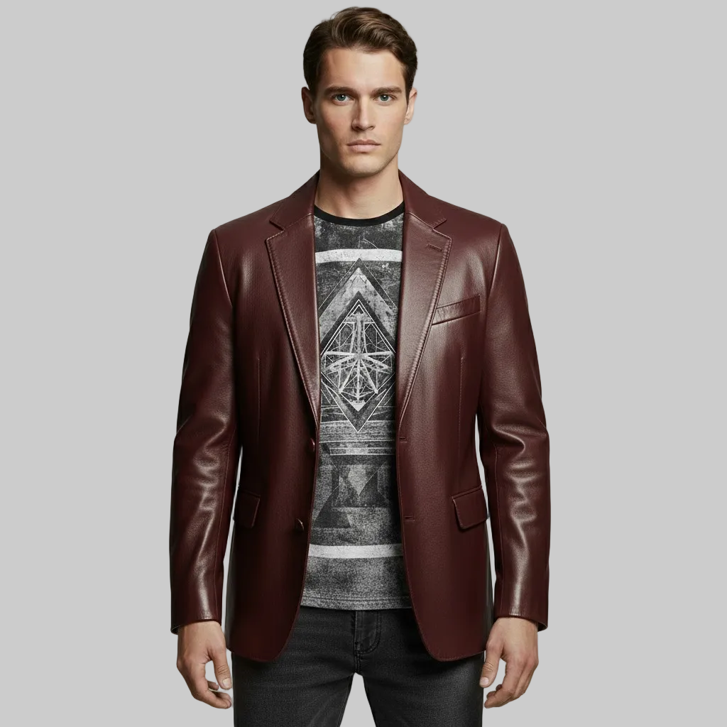 Blazer en cuir sur mesure