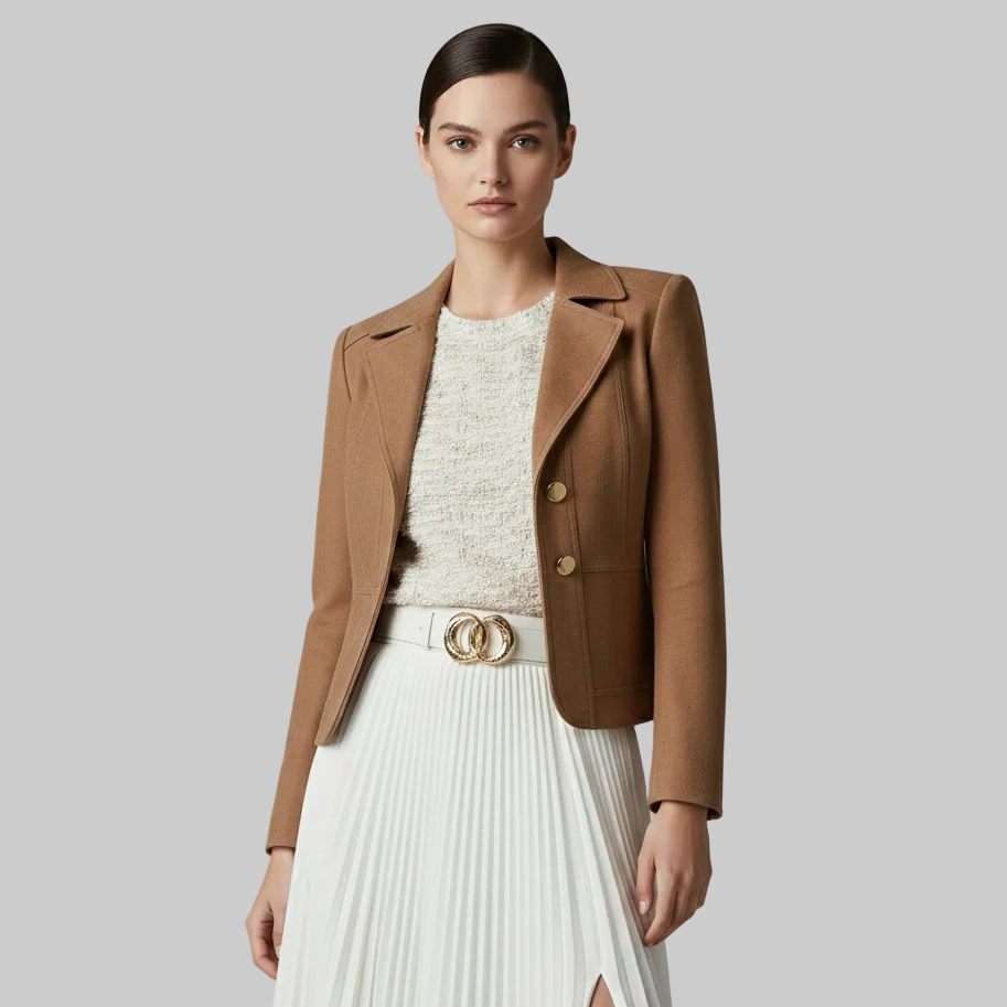 Blazer court à double boutonnage