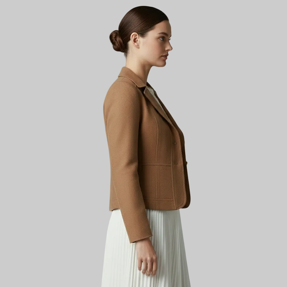 Blazer court à double boutonnage