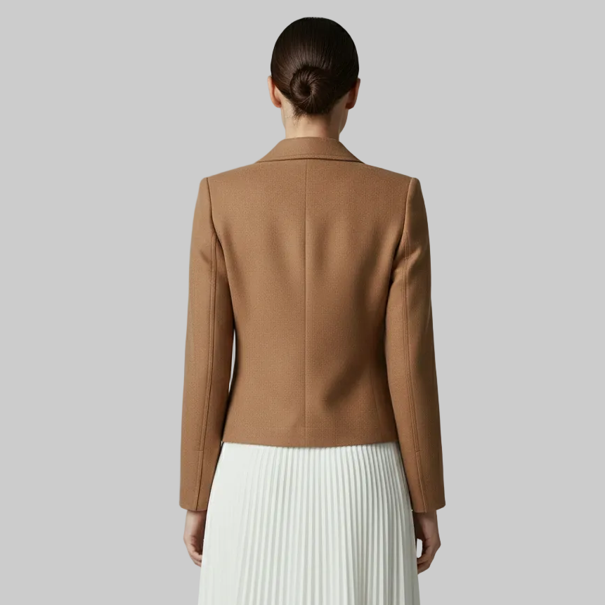 Blazer court à double boutonnage