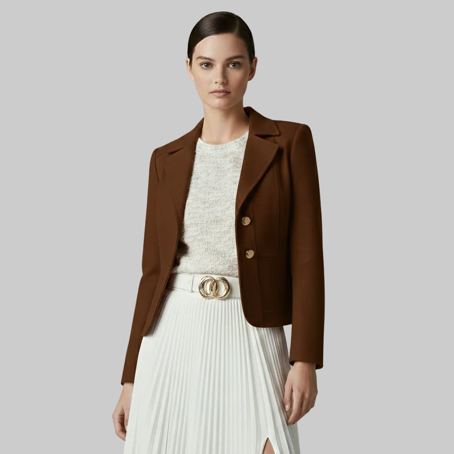 Blazer court à double boutonnage